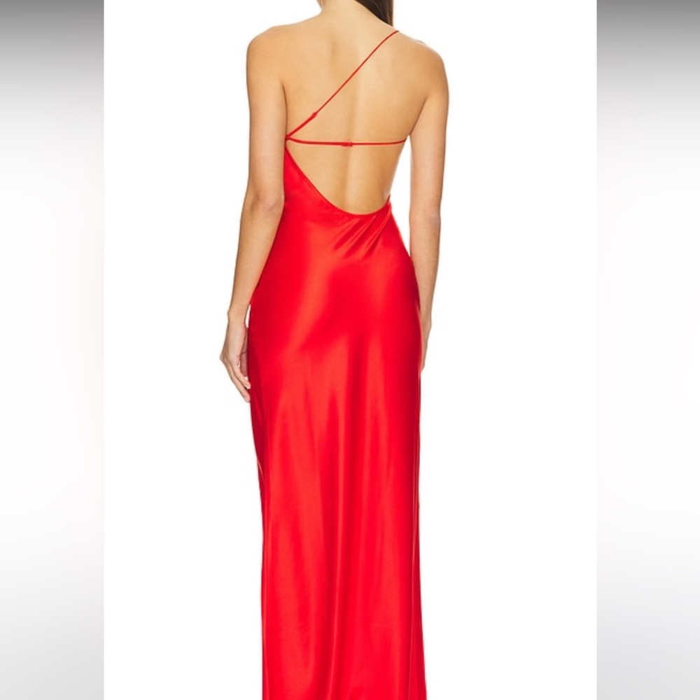 NWT Superdown Vibrant Red Maxi Dress with Slit - Picture 3 of 9